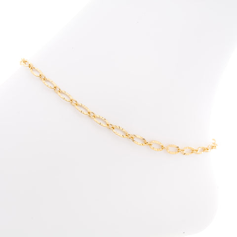 Textured Link Anklet