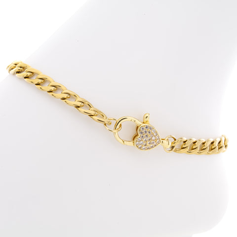 Oversized Clasp Curb Anklet