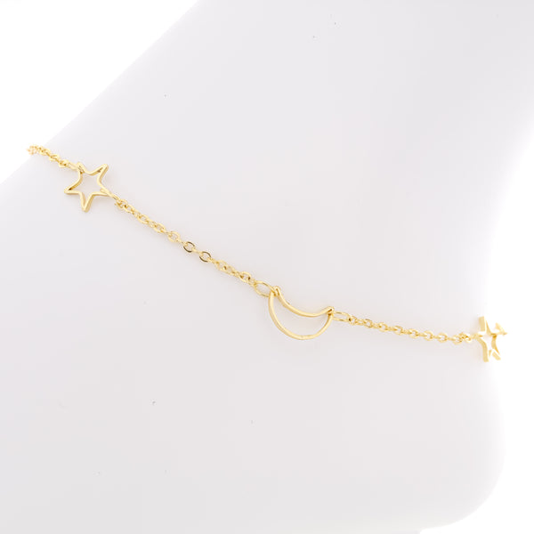 Hollow Star And Moon Anklet