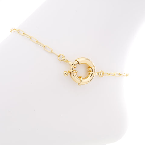 Small Paperclip Link Chain Toggle Anklet