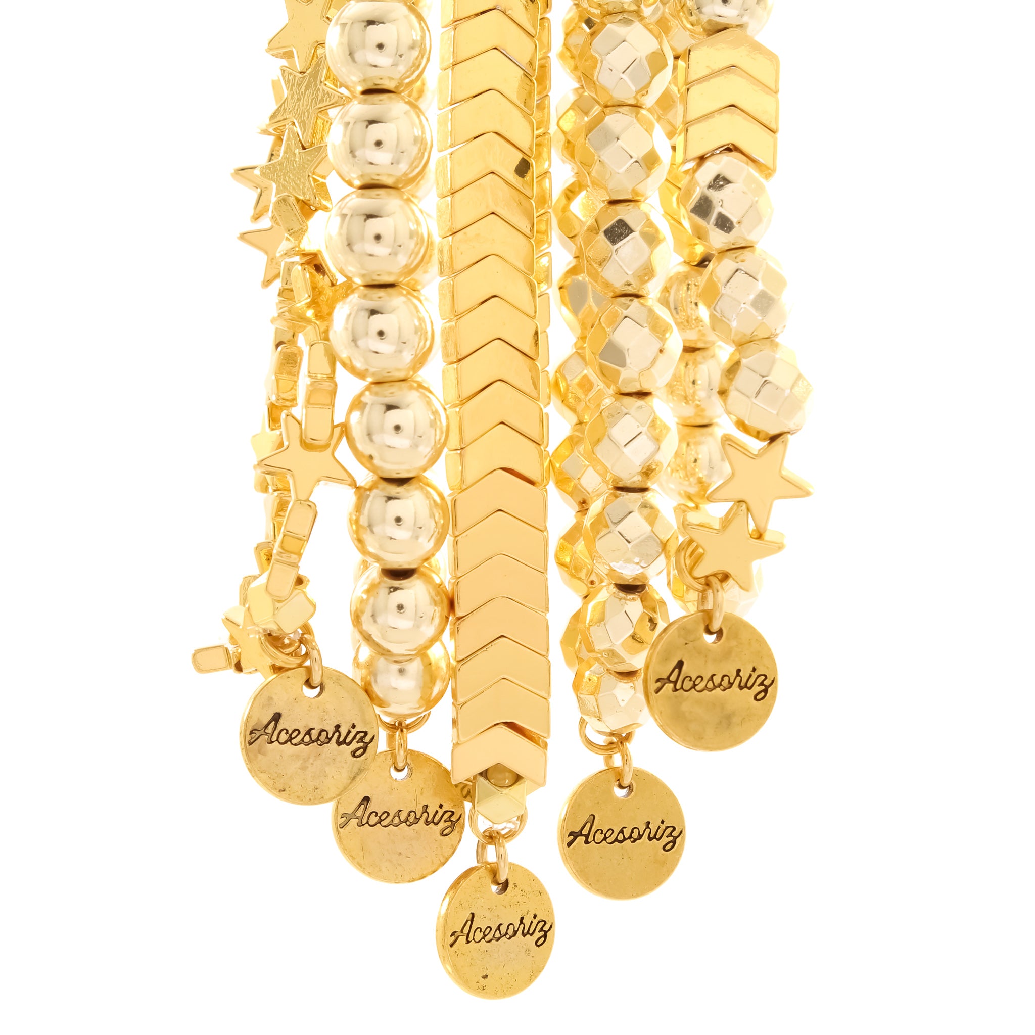 Goldie Stretch Beaded Bracelet Stack